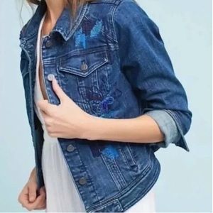 NWT Pilcro by Anthro embellished denim jacket